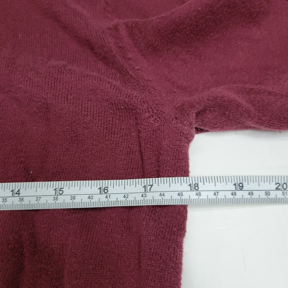 Abercrombie & Fitch‎ Mens Muscle Fit V-Neck Sweater Large Burgundy Maroon Logo